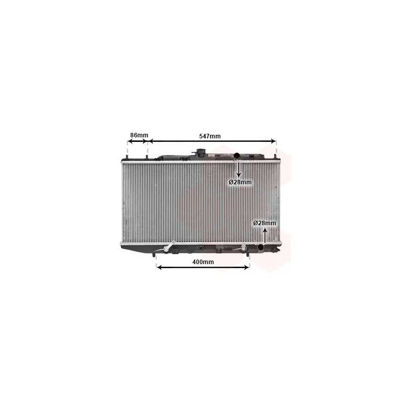 Radiateur, refroidissement du moteur VAN WEZEL 25002064