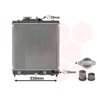 Radiateur, refroidissement du moteur VAN WEZEL 25002069
