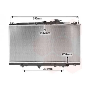 Radiateur, refroidissement du moteur VAN WEZEL 25002070