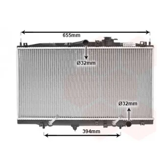 Radiateur, refroidissement du moteur VAN WEZEL 25002071