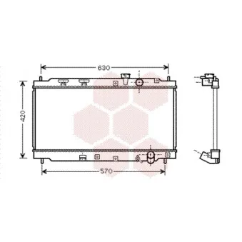 Radiateur, refroidissement du moteur VAN WEZEL 25002077