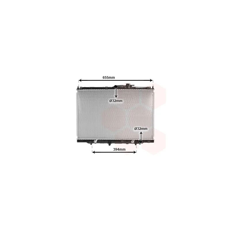 Radiateur, refroidissement du moteur VAN WEZEL 25002094