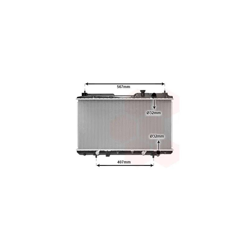Radiateur, refroidissement du moteur VAN WEZEL 25002104