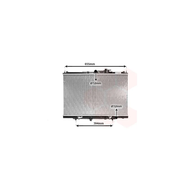 Radiateur, refroidissement du moteur VAN WEZEL 25002110