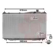 Radiateur, refroidissement du moteur VAN WEZEL 25002113 - Visuel 1