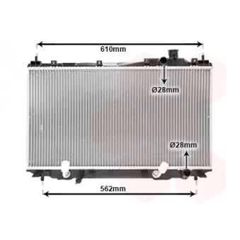 Radiateur, refroidissement du moteur VAN WEZEL 25002114