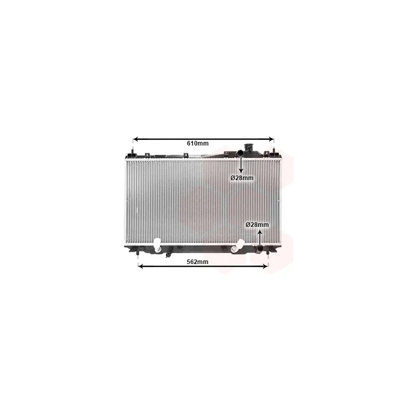 Radiateur, refroidissement du moteur VAN WEZEL 25002114