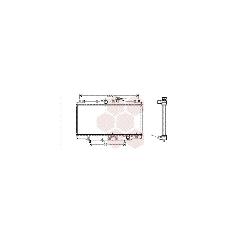 Radiateur, refroidissement du moteur VAN WEZEL 25002118