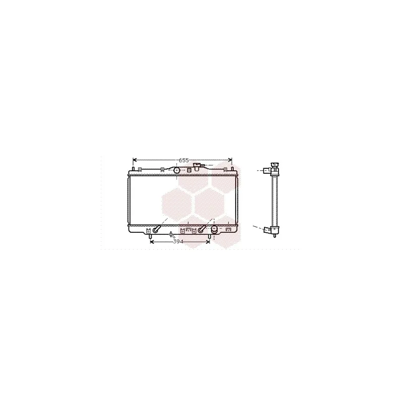 Radiateur, refroidissement du moteur VAN WEZEL 25002119