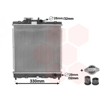 Radiateur, refroidissement du moteur VAN WEZEL 25002121