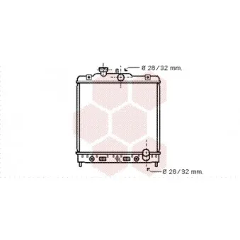 Radiateur, refroidissement du moteur VAN WEZEL 25002123