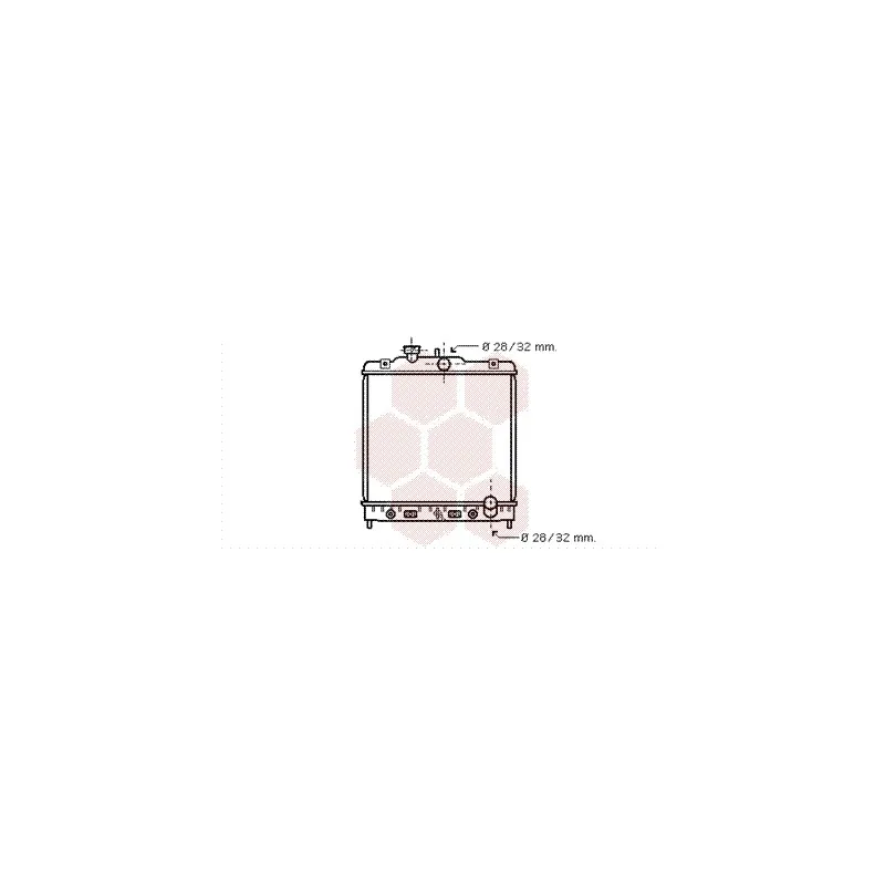 Radiateur, refroidissement du moteur VAN WEZEL 25002123