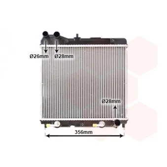Radiateur, refroidissement du moteur VAN WEZEL 25002161