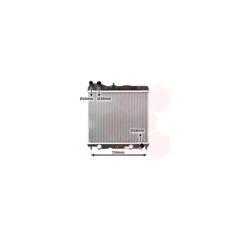 Radiateur, refroidissement du moteur VAN WEZEL 25002161