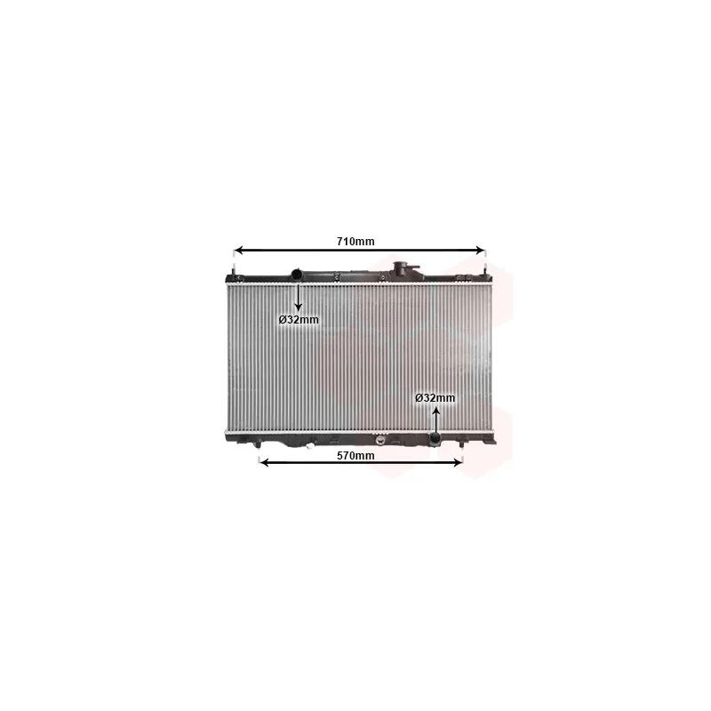 Radiateur, refroidissement du moteur VAN WEZEL 25002162