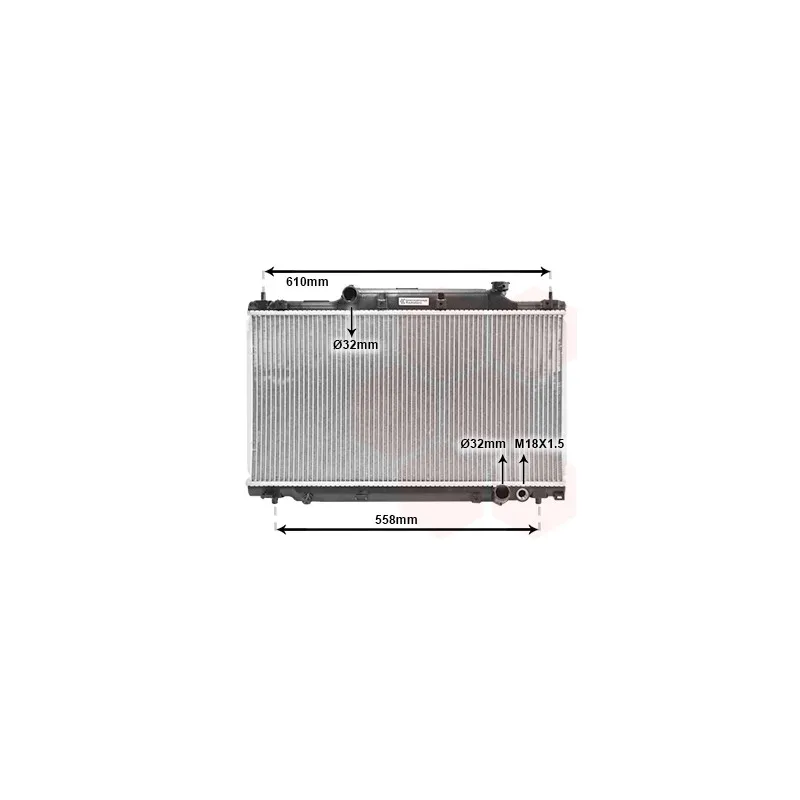 Radiateur, refroidissement du moteur VAN WEZEL 25002164