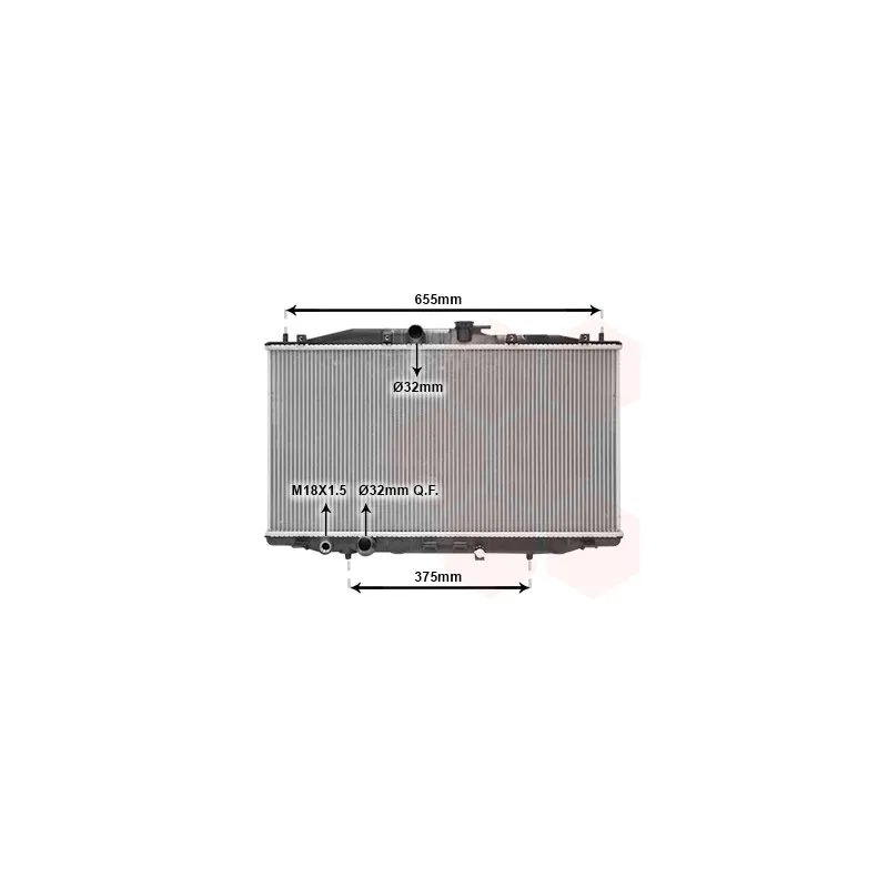 Radiateur, refroidissement du moteur VAN WEZEL 25002170