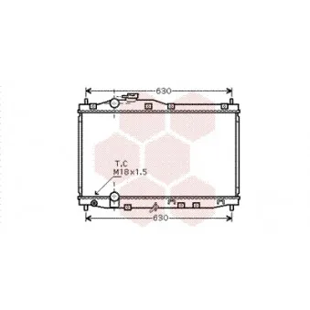 Radiateur, refroidissement du moteur VAN WEZEL 25002171