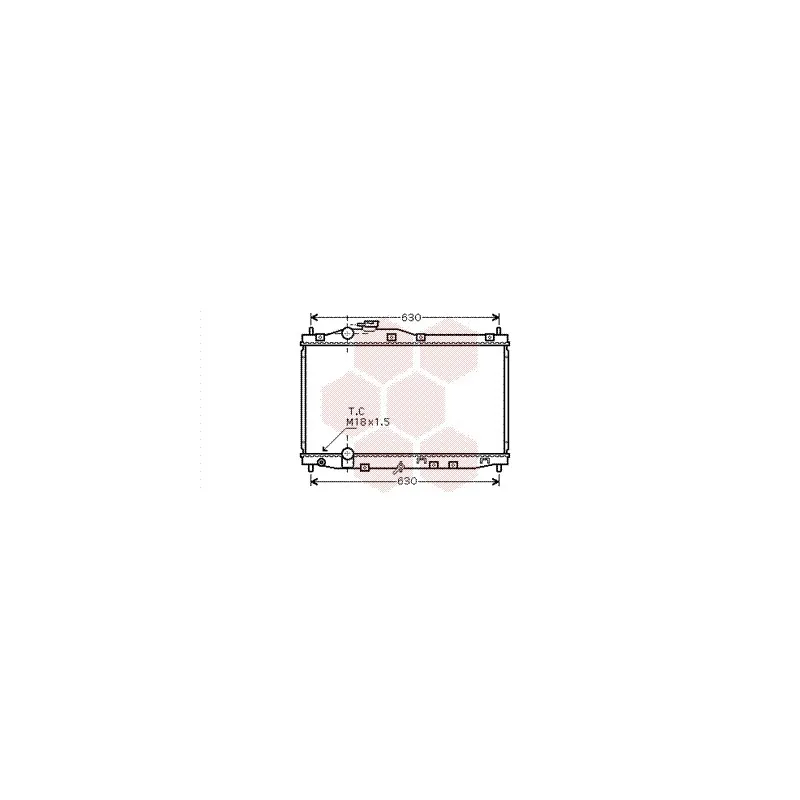 Radiateur, refroidissement du moteur VAN WEZEL 25002171