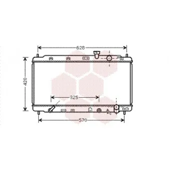 Radiateur, refroidissement du moteur VAN WEZEL 25002174