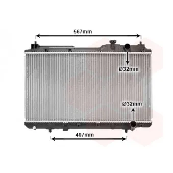 Radiateur, refroidissement du moteur VAN WEZEL 25002175