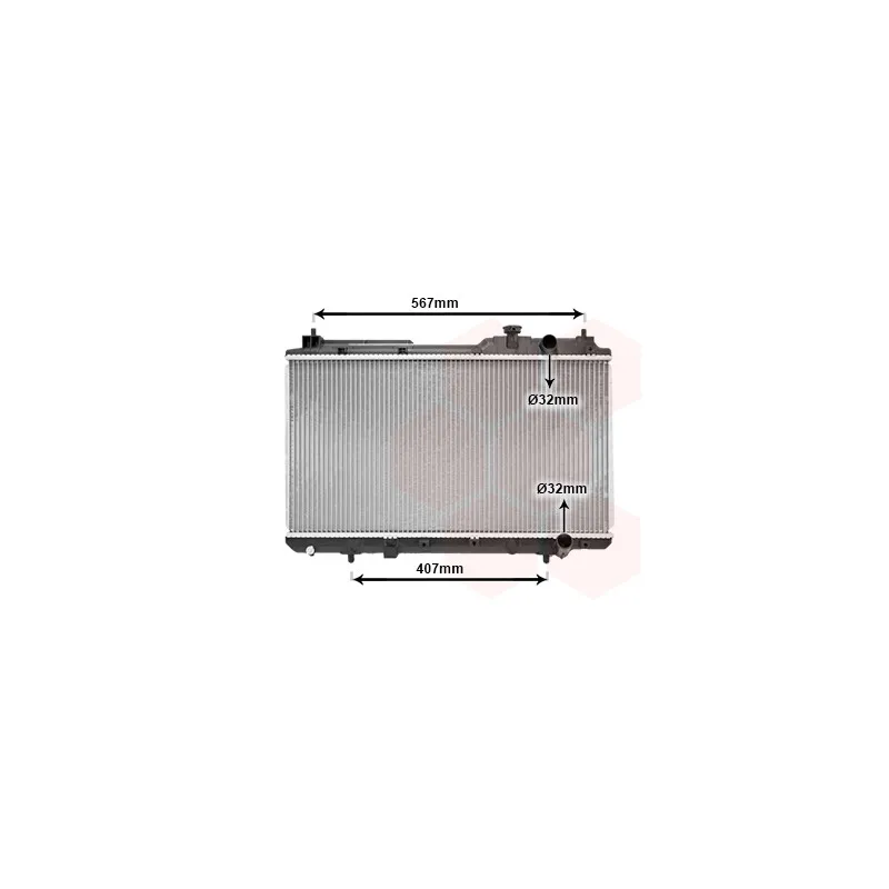 Radiateur, refroidissement du moteur VAN WEZEL 25002175