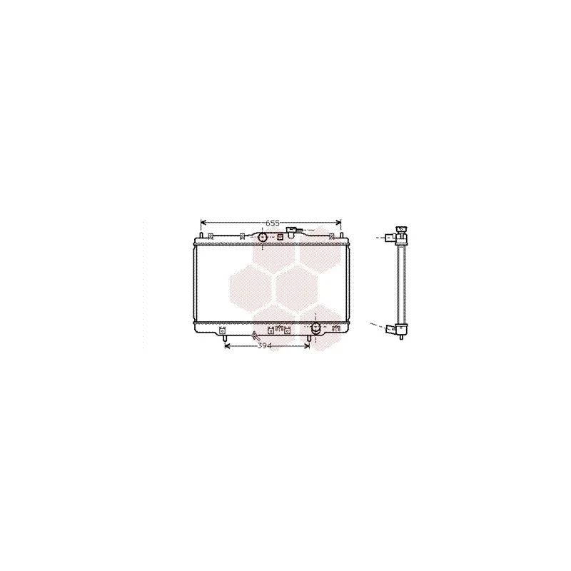 Radiateur, refroidissement du moteur VAN WEZEL 25002176