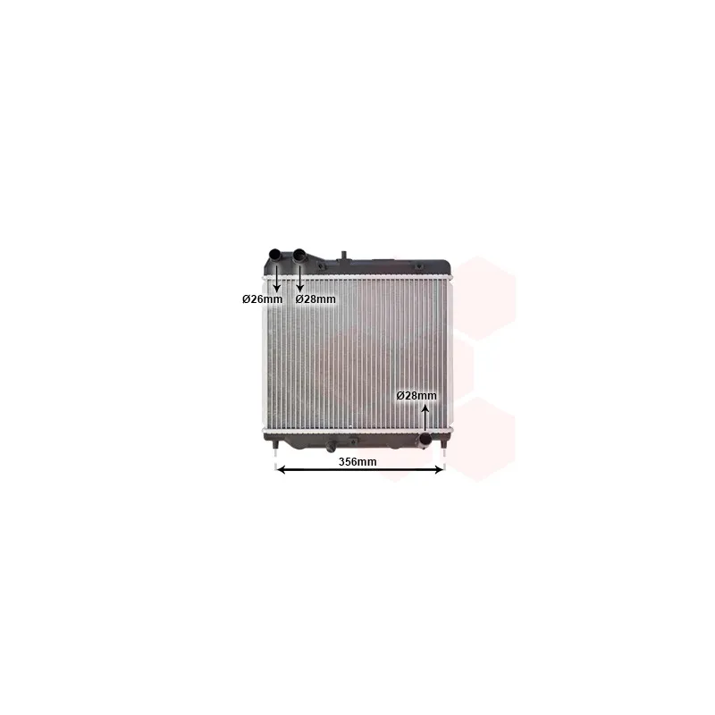Radiateur, refroidissement du moteur VAN WEZEL 25002178