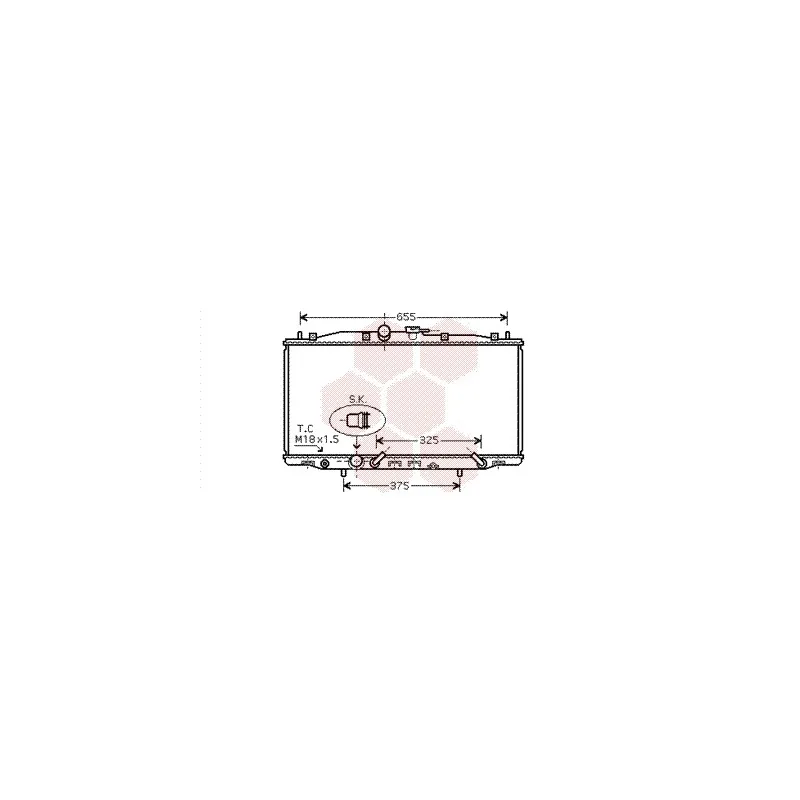 Radiateur, refroidissement du moteur VAN WEZEL 25002179
