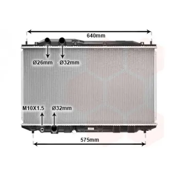 Radiateur, refroidissement du moteur VAN WEZEL 25002187