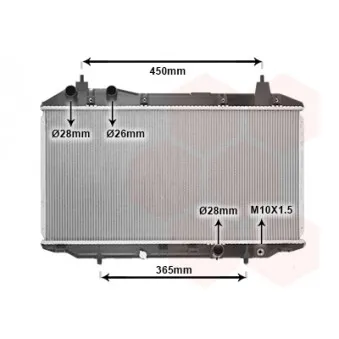 Radiateur, refroidissement du moteur VAN WEZEL 25002188