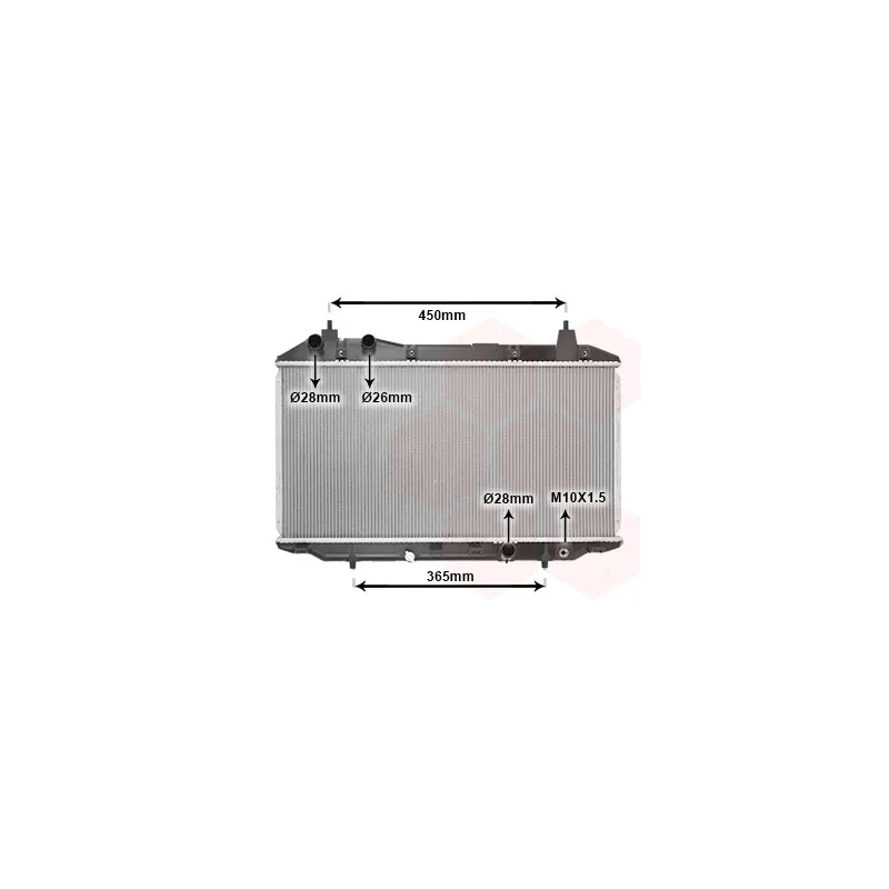 Radiateur, refroidissement du moteur VAN WEZEL 25002188