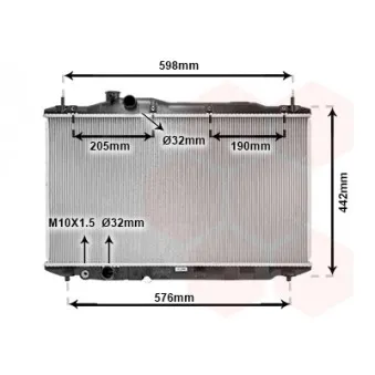 Radiateur, refroidissement du moteur VAN WEZEL 25002189