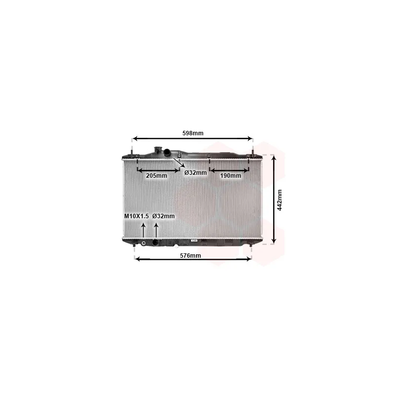 Radiateur, refroidissement du moteur VAN WEZEL 25002189