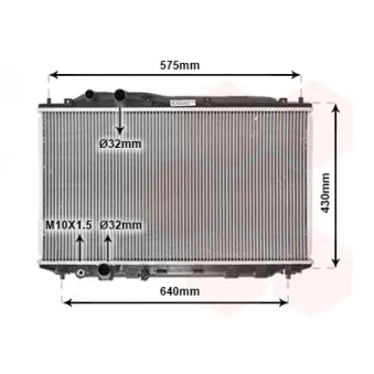Radiateur, refroidissement du moteur VAN WEZEL 25002191