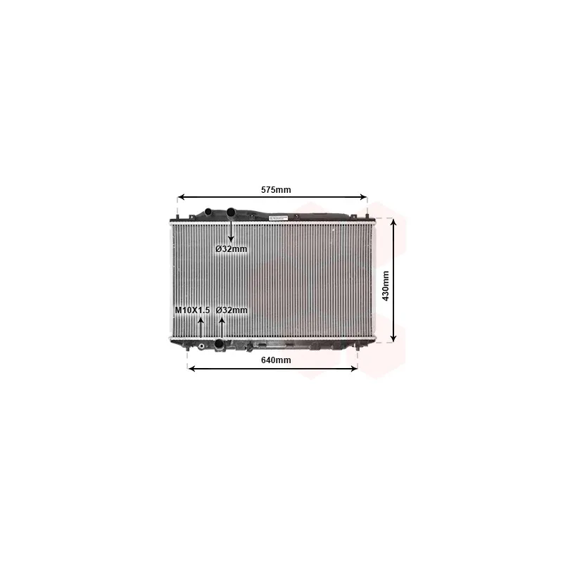 Radiateur, refroidissement du moteur VAN WEZEL 25002191