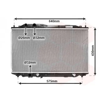 Radiateur, refroidissement du moteur VAN WEZEL 25002192