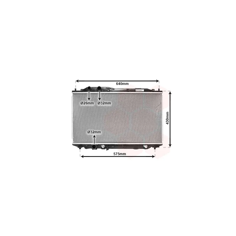 Radiateur, refroidissement du moteur VAN WEZEL 25002192