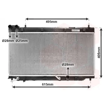 Radiateur, refroidissement du moteur VAN WEZEL