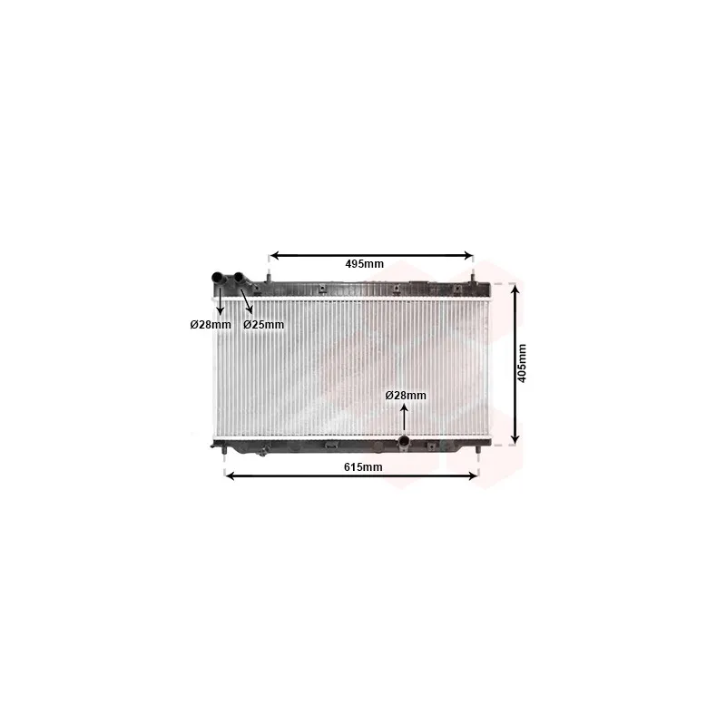 Radiateur, refroidissement du moteur VAN WEZEL 25002206