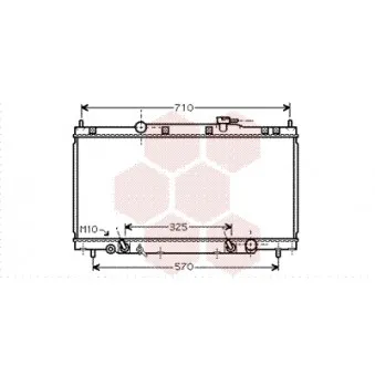 Radiateur, refroidissement du moteur VAN WEZEL 25002212