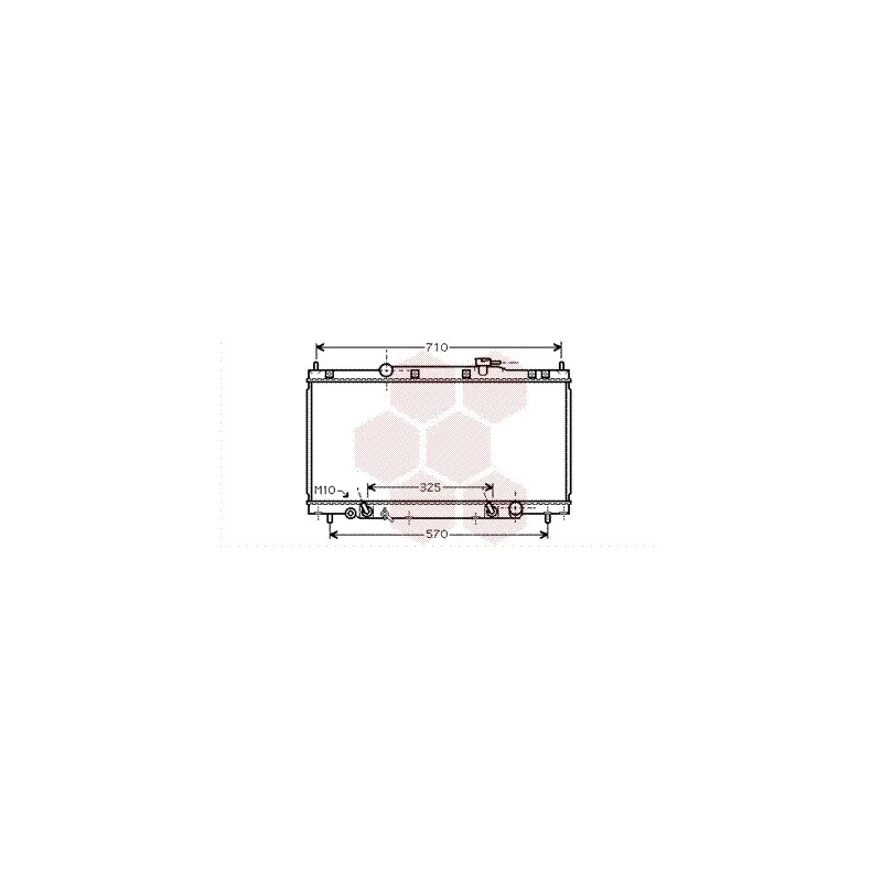 Radiateur, refroidissement du moteur VAN WEZEL 25002212