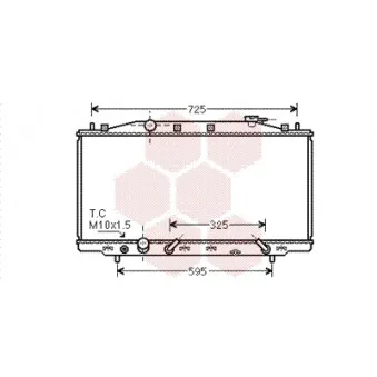 Radiateur, refroidissement du moteur VAN WEZEL 25002224