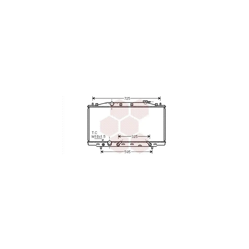 Radiateur, refroidissement du moteur VAN WEZEL 25002224