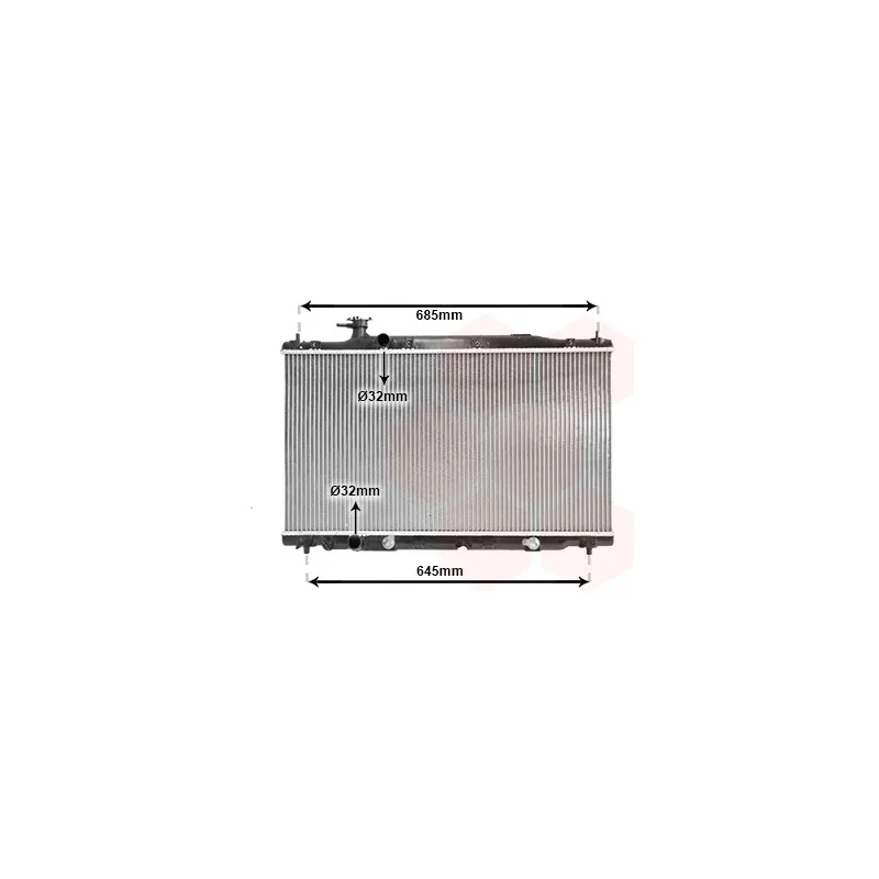 Radiateur, refroidissement du moteur VAN WEZEL 25002226