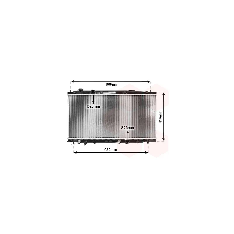 Radiateur, refroidissement du moteur VAN WEZEL 25002253
