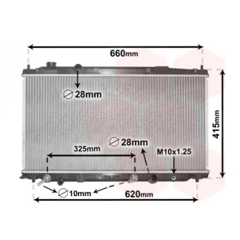 Radiateur, refroidissement du moteur VAN WEZEL 25002277