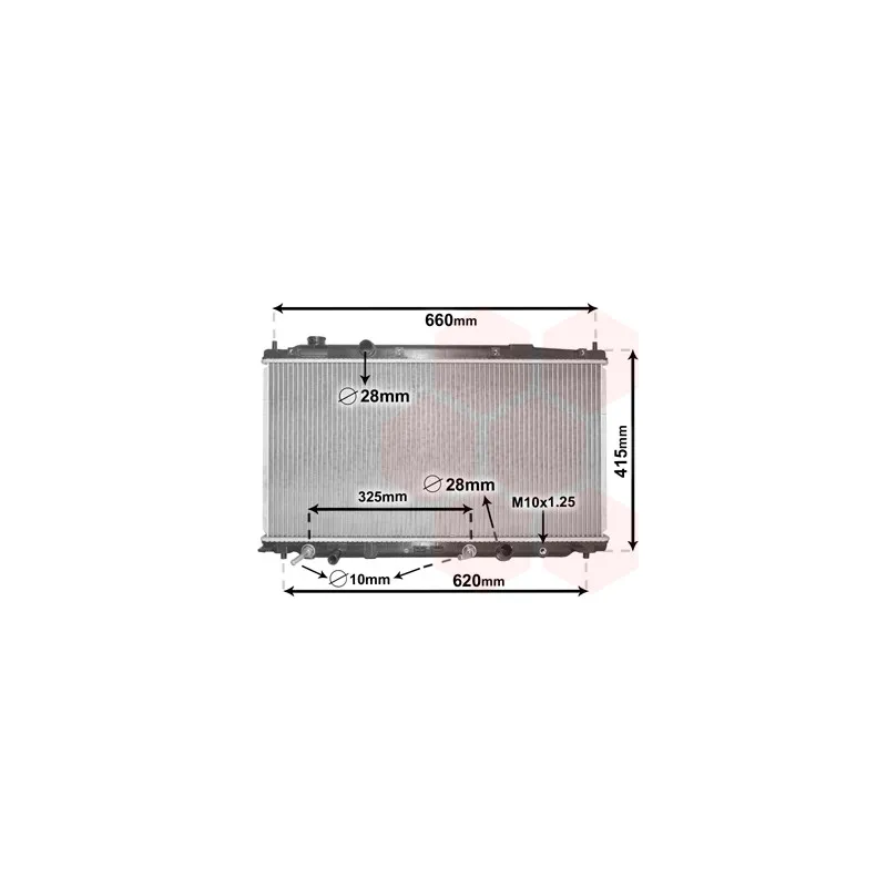 Radiateur, refroidissement du moteur VAN WEZEL 25002277
