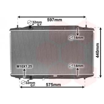 Radiateur, refroidissement du moteur VAN WEZEL 25002303