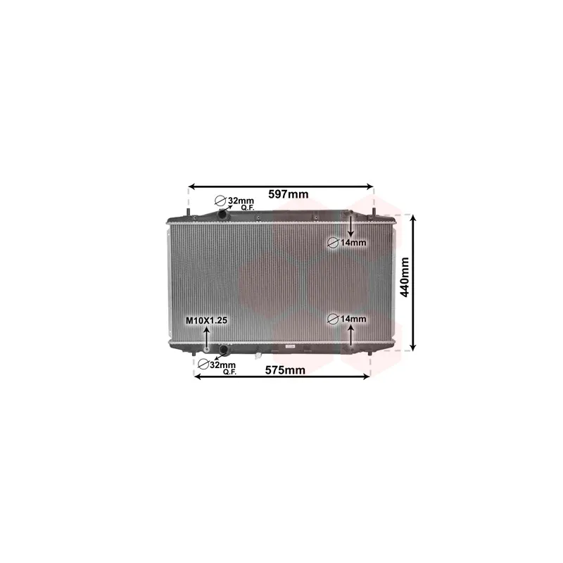 Radiateur, refroidissement du moteur VAN WEZEL 25002303